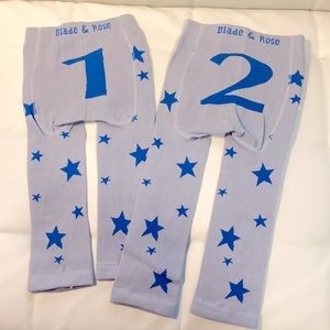 Blade & Rose- #1 Blue Star leggings/#2 Star leggings. Avail in 1-2yr & 2-3 yr